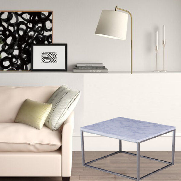 Everly Quinn Metal Frame Rectangular Coffee Table Wayfair Canada